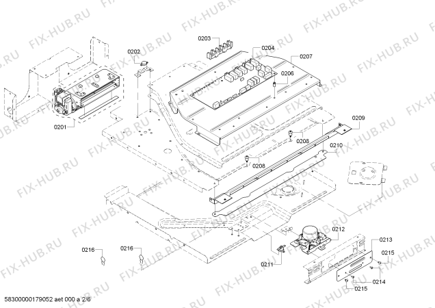 Схема №2 HBN5451UC Bosch с изображением Панель управления для плиты (духовки) Bosch 00771317