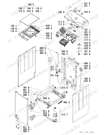 Схема №1 AWT 2280 с изображением Переключатель (таймер) для стиралки Whirlpool 481228210277