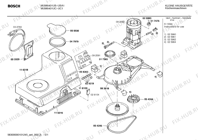 Схема №2 0710014734 MUM6522 с изображением Шильдик для кухонного комбайна Bosch 00118109