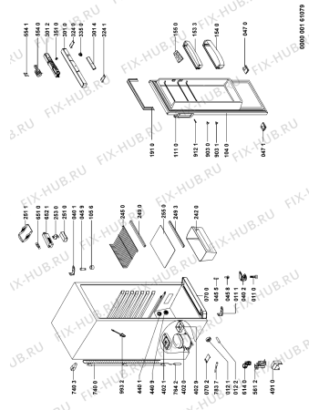 Схема №1 WLWV-428T FS с изображением Сенсорная панель для холодильной камеры Whirlpool 480131100073