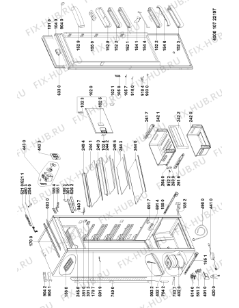 Схема №1 5102400005 с изображением Сенсорная панель для холодильной камеры Whirlpool 481010613937