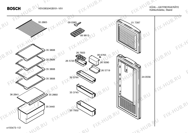 Взрыв-схема холодильника Bosch KSV28324GB - Схема узла 02