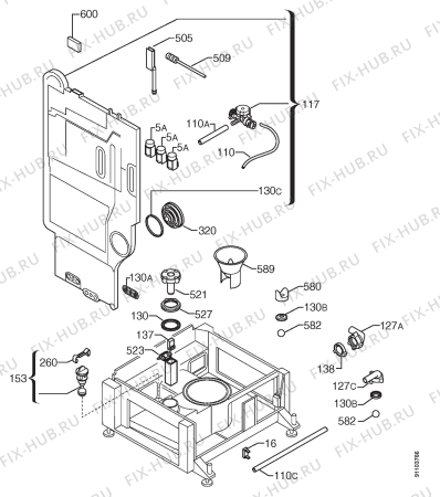 Взрыв-схема посудомоечной машины Arthurmartinelux ASF643 - Схема узла Water softener 066