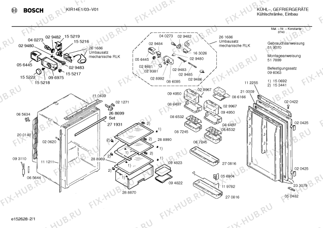 Схема №1 KI20RE1 с изображением Терморегулятор для холодильника Siemens 00261686