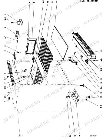 Схема №3 SKMU1650 (F000517) с изображением Поддонник для холодильной камеры Indesit C00017976