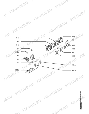 Взрыв-схема плиты (духовки) Aeg CE32013-1-D - Схема узла Functional parts 267