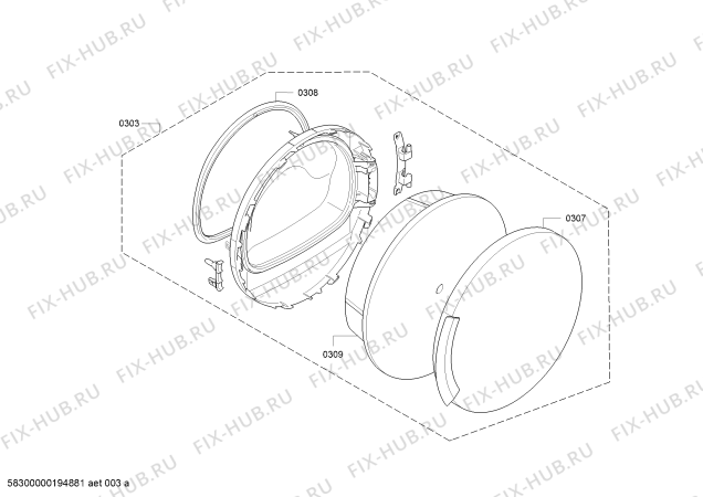 Схема №1 WT43N201NL iQ300 с изображением Модуль управления, запрограммированный для электросушки Siemens 10001772