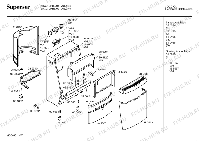 Схема №1 5DC240PBB с изображением Инструкция по эксплуатации для обогревателя (вентилятора) Bosch 00519465