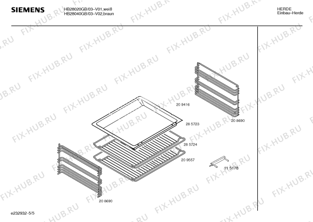 Схема №2 HB28020GB с изображением Панель управления для плиты (духовки) Siemens 00353937