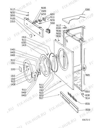 Схема №3 AWG 273 WH-F с изображением Декоративная панель для сушилки Whirlpool 481945319553