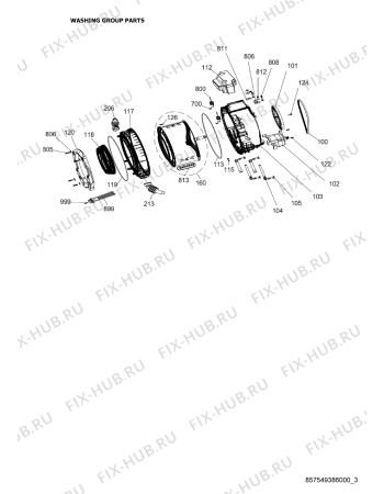 Схема №2 AWG 6081/BS с изображением Обшивка для стиралки Whirlpool 482000006029