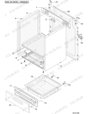 Взрыв-схема плиты (духовки) Indesit CIM5561I (F027797) - Схема узла