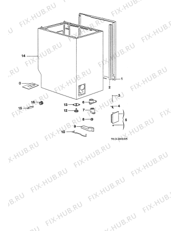 Взрыв-схема стиральной машины Zanker CLASS.8102 - Схема узла Housing and door