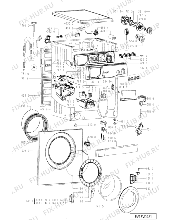 Схема №1 FL 5590 с изображением Обшивка для стиралки Whirlpool 481245214304