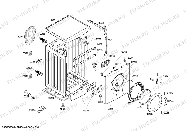 Схема №1 WM10E262TH с изображением Панель управления для стиралки Siemens 00707202