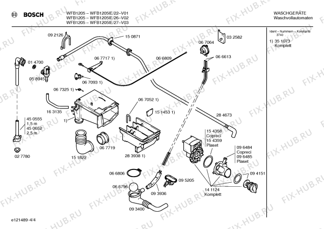 Взрыв-схема стиральной машины Bosch WFB1205IE BOSCH WFB 1205 - Схема узла 04