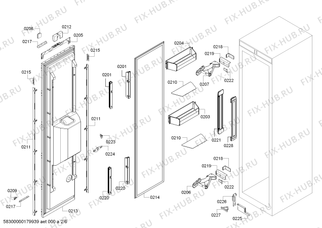 Схема №2 T24ID800LP с изображением Силовой модуль для холодильника Bosch 00749252