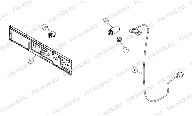 Схема №1 TF 23 SE   -White (900002524, TD25.2) с изображением Декоративная панель для стиралки Gorenje 348944