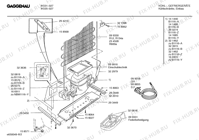Схема №1 IK535027 с изображением Корпус для холодильника Bosch 00294072