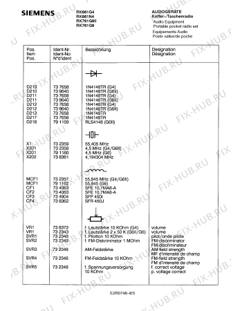 Схема №2 RK761G6 с изображением Потенциометр для аудиоаппаратуры Siemens 00738372