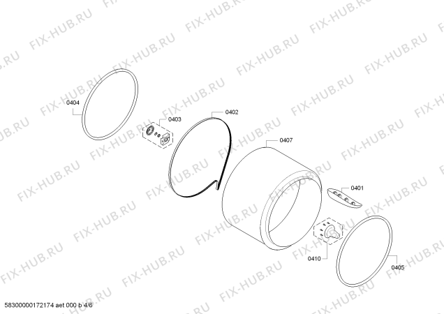 Схема №2 WT34A281NL IQ300 с изображением Силовой модуль запрограммированный для электросушки Siemens 00630231