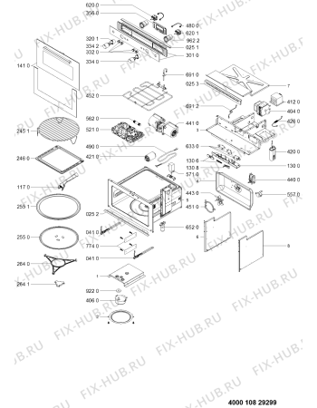 Схема №1 AMW 835/IXL с изображением Дверь для микроволновой печи Whirlpool 481010692341