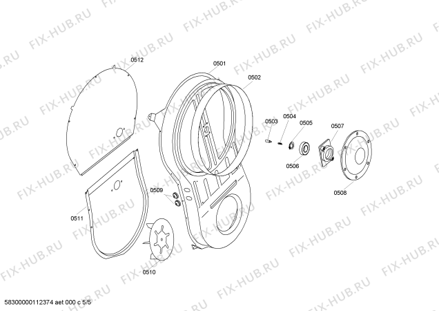 Схема №1 WT14V300EE с изображением Модуль управления для сушилки Bosch 00498502