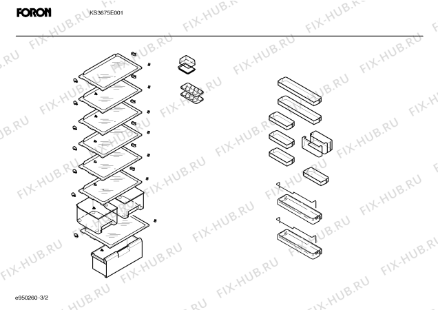 Схема №1 KD5FN61 с изображением Панель для холодильной камеры Bosch 00095291