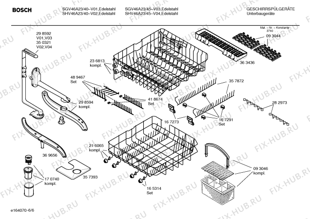 Схема №2 SHV46A23 с изображением Инструкция по эксплуатации для посудомойки Bosch 00584057