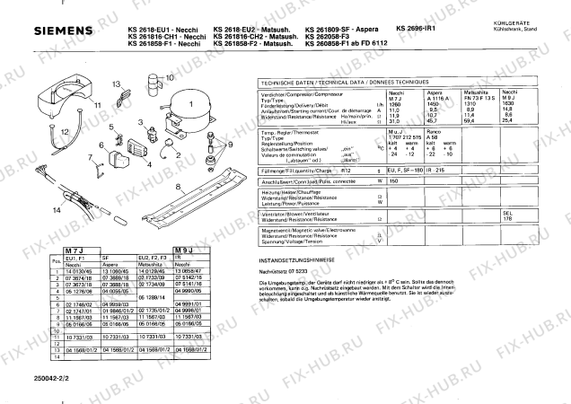 Взрыв-схема холодильника Siemens KS261858 - Схема узла 02