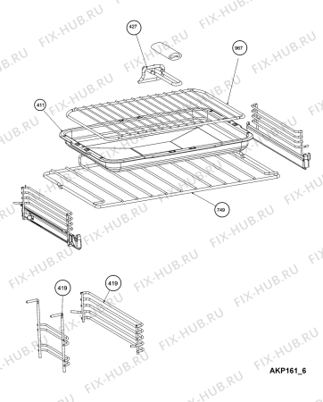 Схема №3 AKP16102IX (F091041) с изображением Запчасть для плиты (духовки) Indesit C00371559