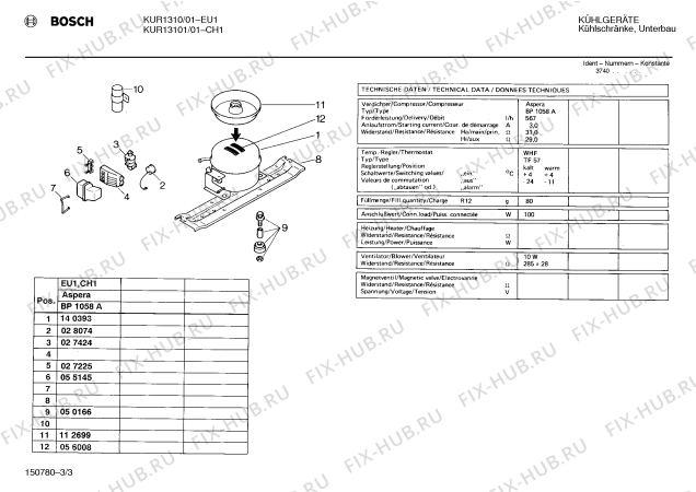 Схема №1 KUR13101 с изображением Контейнер для холодильника Bosch 00119329