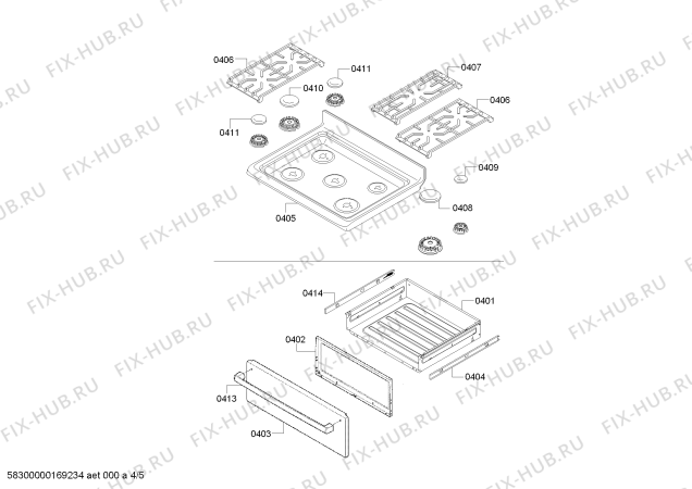 Схема №1 HGS5L53UC с изображением Панель для плиты (духовки) Bosch 00688078