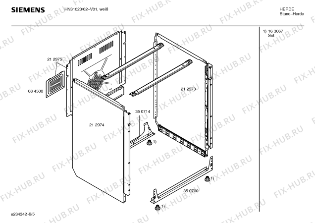 Схема №1 HN31023 с изображением Инструкция по эксплуатации для плиты (духовки) Siemens 00520071