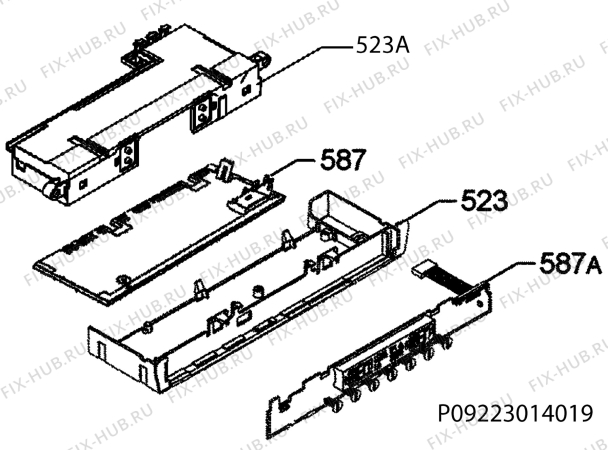 Схема №1 A72200GSW0 с изображением Микромодуль для холодильной камеры Aeg 973925041101016