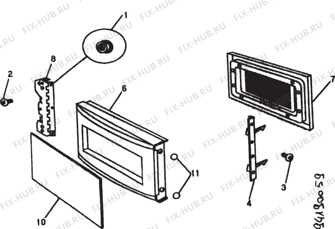 Взрыв-схема микроволновой печи Electrolux EMM2301 - Схема узла Section 2