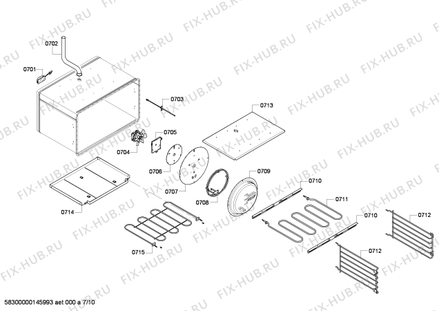 Схема №1 PRD366GHU с изображением Рамка для плиты (духовки) Bosch 00683768
