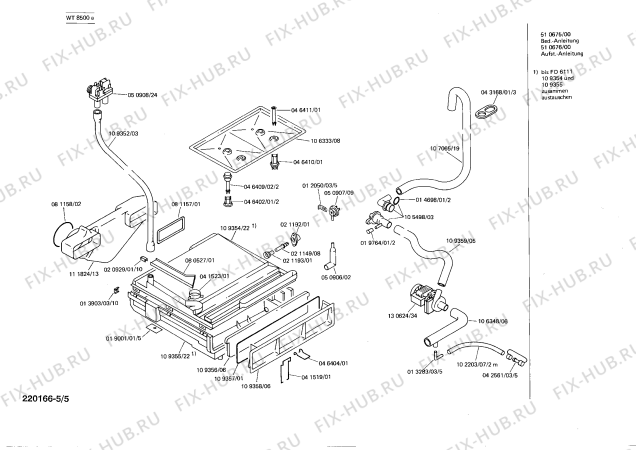 Взрыв-схема сушильной машины Siemens WT8500A FLAUSCHTROCKNER 850 ELEC - Схема узла 05