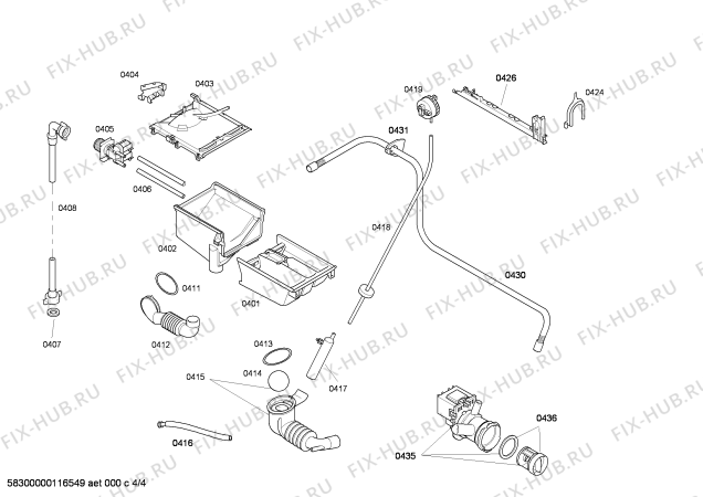 Взрыв-схема стиральной машины Bosch WAE24164GB Classixx - Схема узла 04