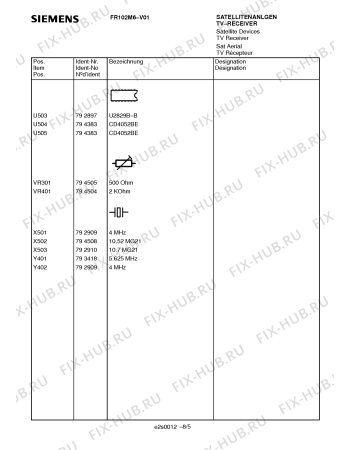 Схема №1 FR102M6 с изображением Сервисная инструкция для жк-телевизора Siemens 00535570