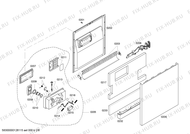 Схема №1 SHU43C02UC Bosch с изображением Изоляция Bosch 00667618