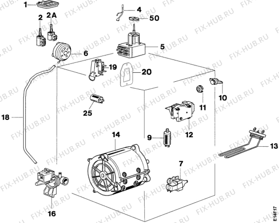 Взрыв-схема стиральной машины Quelle 115RS - Схема узла Electrical equipment