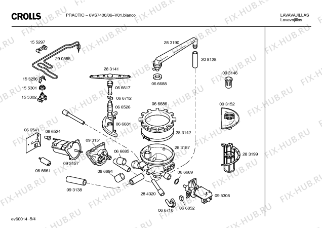 Схема №1 6VS7400 PRACTIC с изображением Столешница для посудомойки Bosch 00233137
