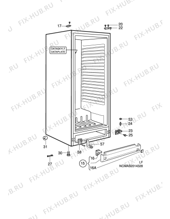 Взрыв-схема холодильника Husqvarna Electrolux QR1155W - Схема узла C10 Cabinet