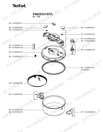 Схема №1 P4635331/07A с изображением Сотейника Tefal SS-1530000571