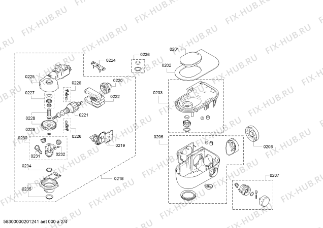 Схема №1 MUM50112 с изображением Привод для электрокомбайна Bosch 11019709