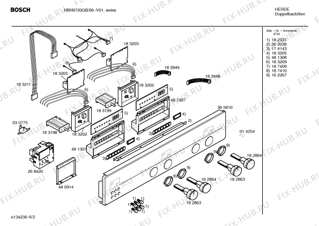 Схема №1 HBN9720GB с изображением Каталитическая панель для плиты (духовки) Bosch 00362043