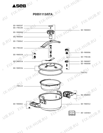 Схема №1 P0551113/07A с изображением Сотейника Seb SS-980808