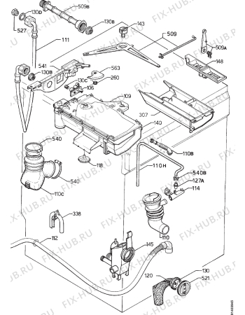 Взрыв-схема стиральной машины Electrolux WH3655 - Схема узла Hydraulic System 272