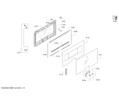 Схема №2 BS485111 с изображением Рамка для электропечи Bosch 00770135